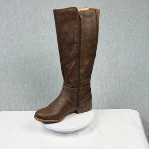 LifeStride Xtrovert Womens Tall Riding Boots Dark Tan Brown G4817S1200 Size 6.5M